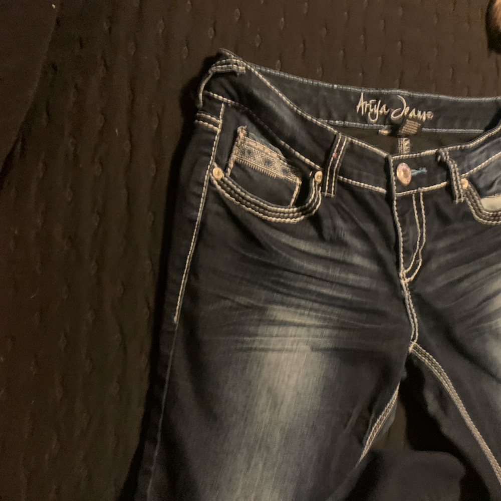Rock Revival Indigo Denim with Contrast Stitching